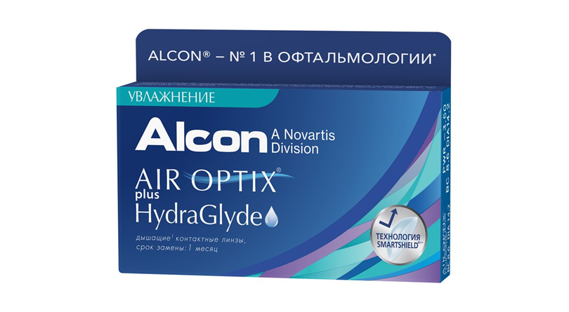 Контактные линзы AIR Optix plus HydraGlyde